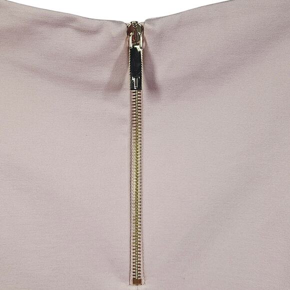 Ted Baker Pink Off-the-Shoulder V-Neck Bell Sleeves Back Zipper Size 2 | US 4-6 - Picture 5 of 10